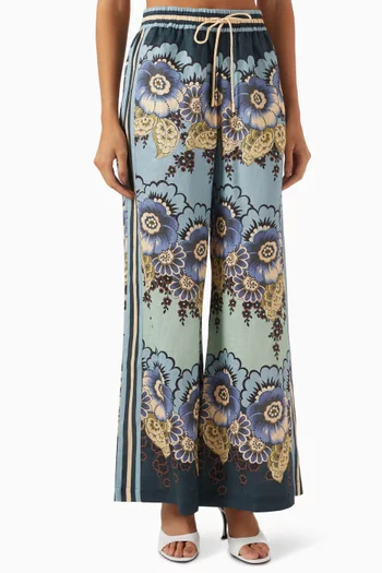 Madalena Printed Pants in Linen
