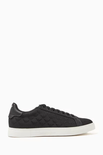 All-over Eagle Jacquard Logo Sneakers