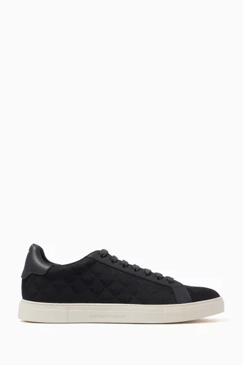 All-over Eagle Jacquard Logo Sneakers