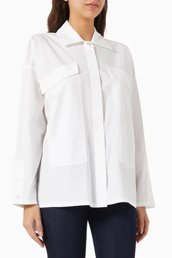 قميص بجيوب قطن