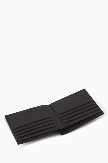 Logo Bifold Wallet in Saffiano Leather