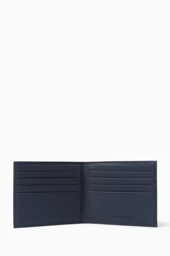 Logo Bifold Wallet in Saffiano Leather