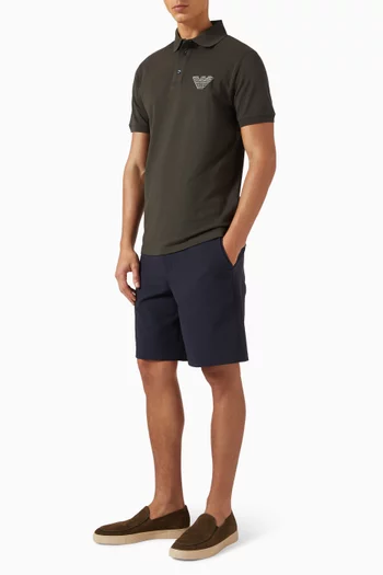 تي شيرت بولو بشعار الماركة حجم كبير قطن