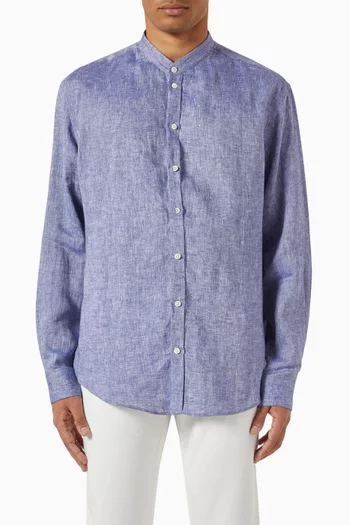 Guru Collar Shirt in Chambray