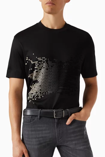 حزام بوجهين بشعار الماركة محفور جلد