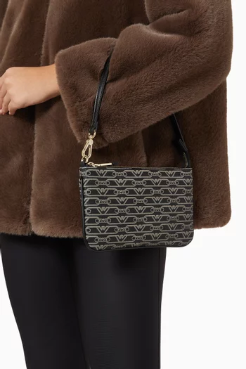 All-over Monogram Shoulder Bag in Coated-canvas