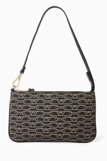 All-over Monogram Shoulder Bag in Coated-canvas