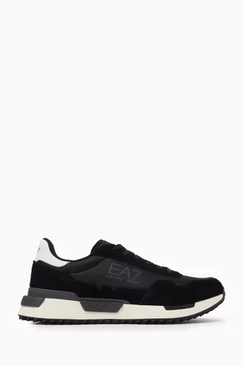 EA7 Vintage Sneakers in Mesh & Suede