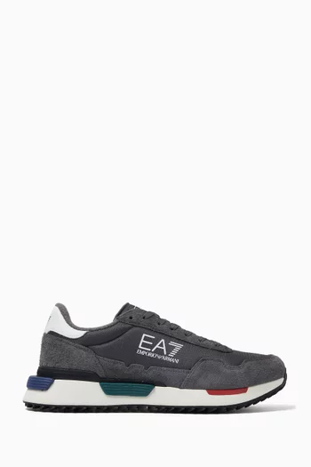 EA7 Vintage Sneakers in Mesh & Suede