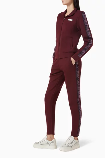 EA7 Logo-tape Zip-up Sweatshirt & Pants Set