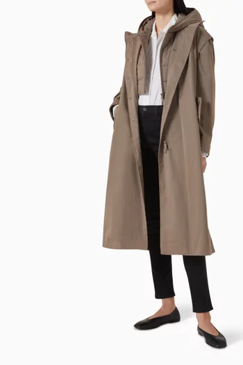 معطف ترنش 2 في 1 بتصميم مبطن