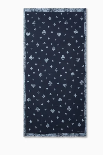 Jeu De Cartes Print Scarf