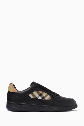 Terrace Check Sneakers in Leather