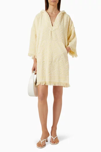 Coco Hooded Towel Mini Dress in Cotton Terry