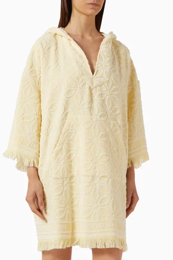 Coco Hooded Towel Mini Dress in Cotton Terry