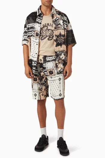 010 Shorts in Viscose-blend