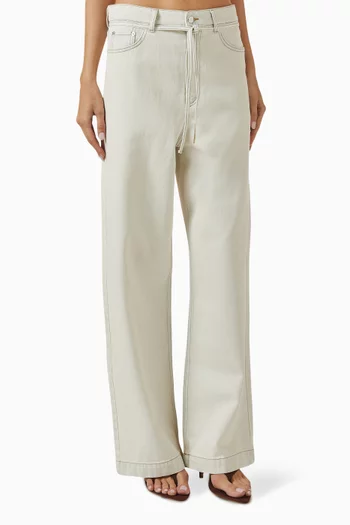 Elijah Wide-leg Jeans in Denim