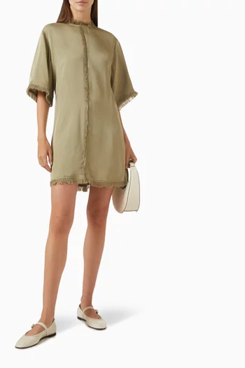 Dewi Fringe Dress in Matte Crepe