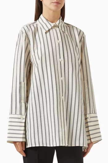 قميص مايلو مخطط فضفاض