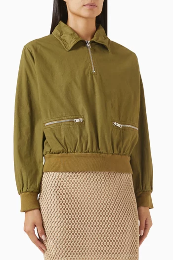 Shirt Jacket in Cotton-poplin