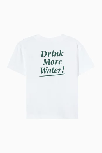 تي شيرت بعبارة Drink More Water