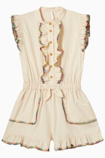 Lucky Frill Playsuit in Cotton