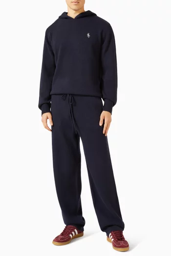 كنزة بغطاء رأس وشعار SRC مزيج كشمير