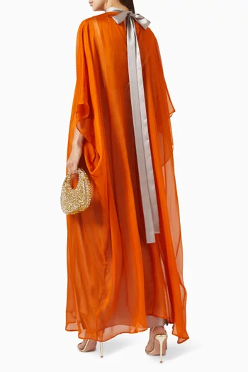 طقم قفطان وفستان افروديت حرير