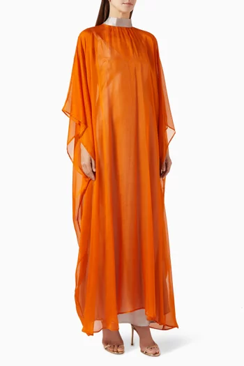 طقم قفطان وفستان افروديت حرير