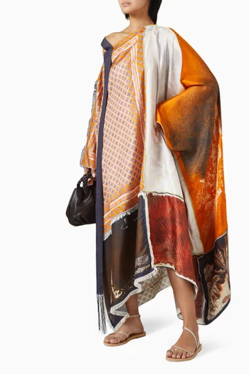 Julia Printed Kaftan in Silk