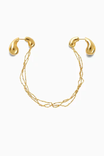 Mini Drop Chain Earrings in 18kt Gold-plated Sterling Silver