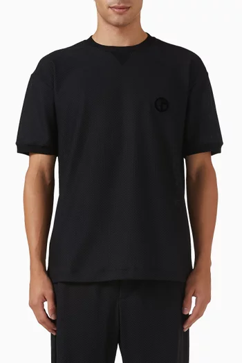 Crewneck T-shirt in Mesh