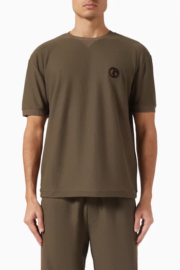 Micro-logo T-shirt in Mesh