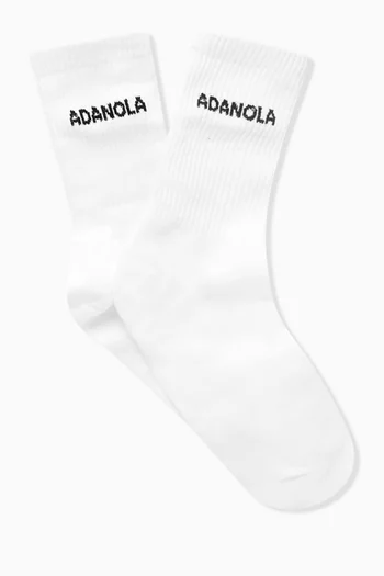 Logo Socks in Cotton Blend