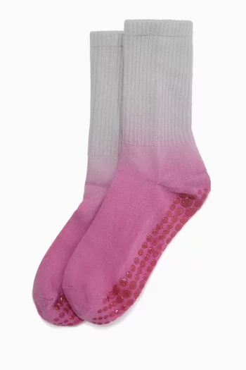 Tie-dye Pilates Socks in Cotton-blend