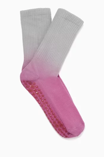 Tie-dye Pilates Socks in Cotton-blend