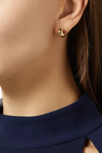 Mini Dahlia Huggies in 18kt Gold Vermeil