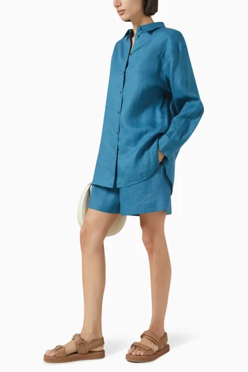 Relaxed-fit Shorts in Linen