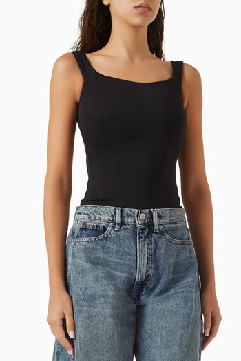 Scuba Corset Bodysuit in Stretch-nylon