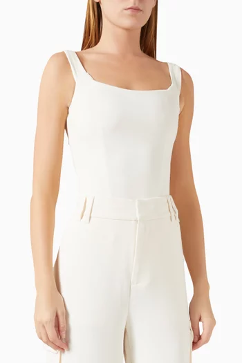 Scuba Corset Bodysuit in Stretch-nylon