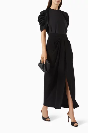 Ridente Midi Skirt in Cady
