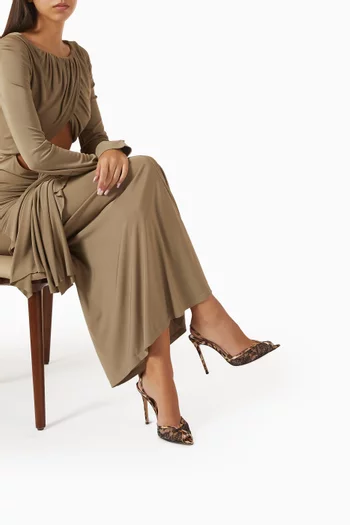 صندل كاتي بكعب 105 مم دانتيل