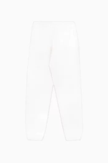 بنطال رياضي بشعار الماركة بتصميم البحرية صوف قطني