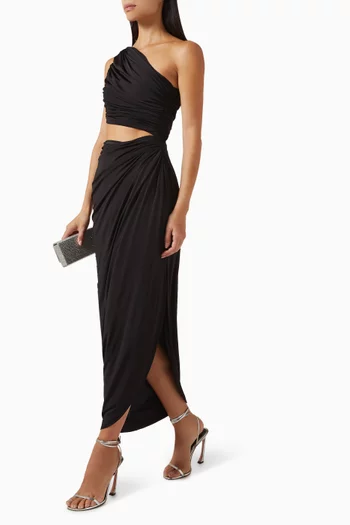 Aurora One-shoulder Maxi Dress in Rayon Blend