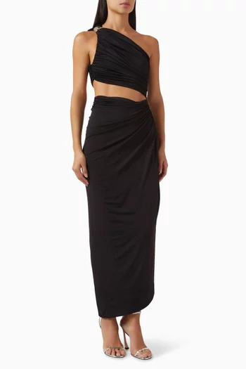 Aurora One-shoulder Maxi Dress in Rayon Blend