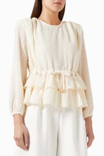 Printed Jacquard Blouse