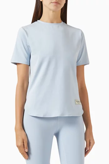 Curved Hem T-shirt in Recycled Softskin