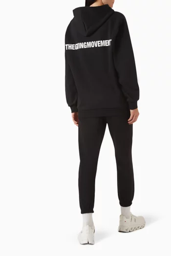 Oversized Zip Hoodie in Organic Cotton-blend