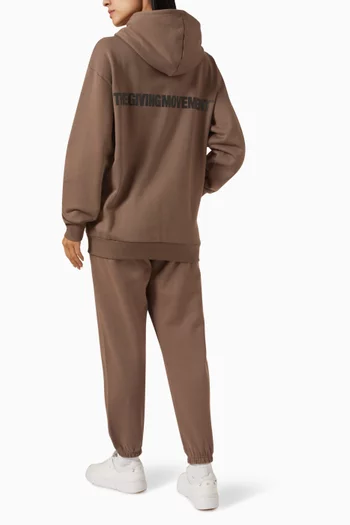 Oversized Zip Hoodie in Organic Cotton-blend