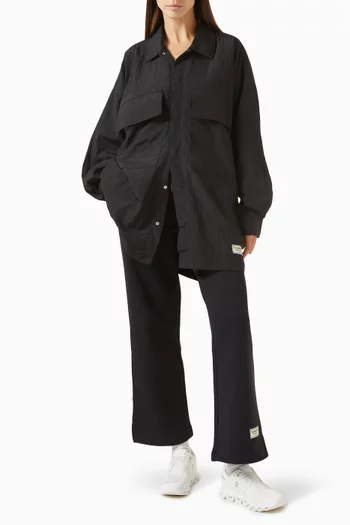 Oversized Pocket Shacket in Recycled Nylon